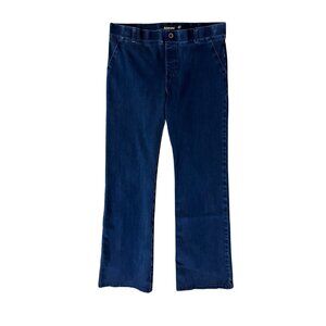 Betabrand Pull-On Jeans Womens L Long Used Blue Stretch Bootcut Pants Tall